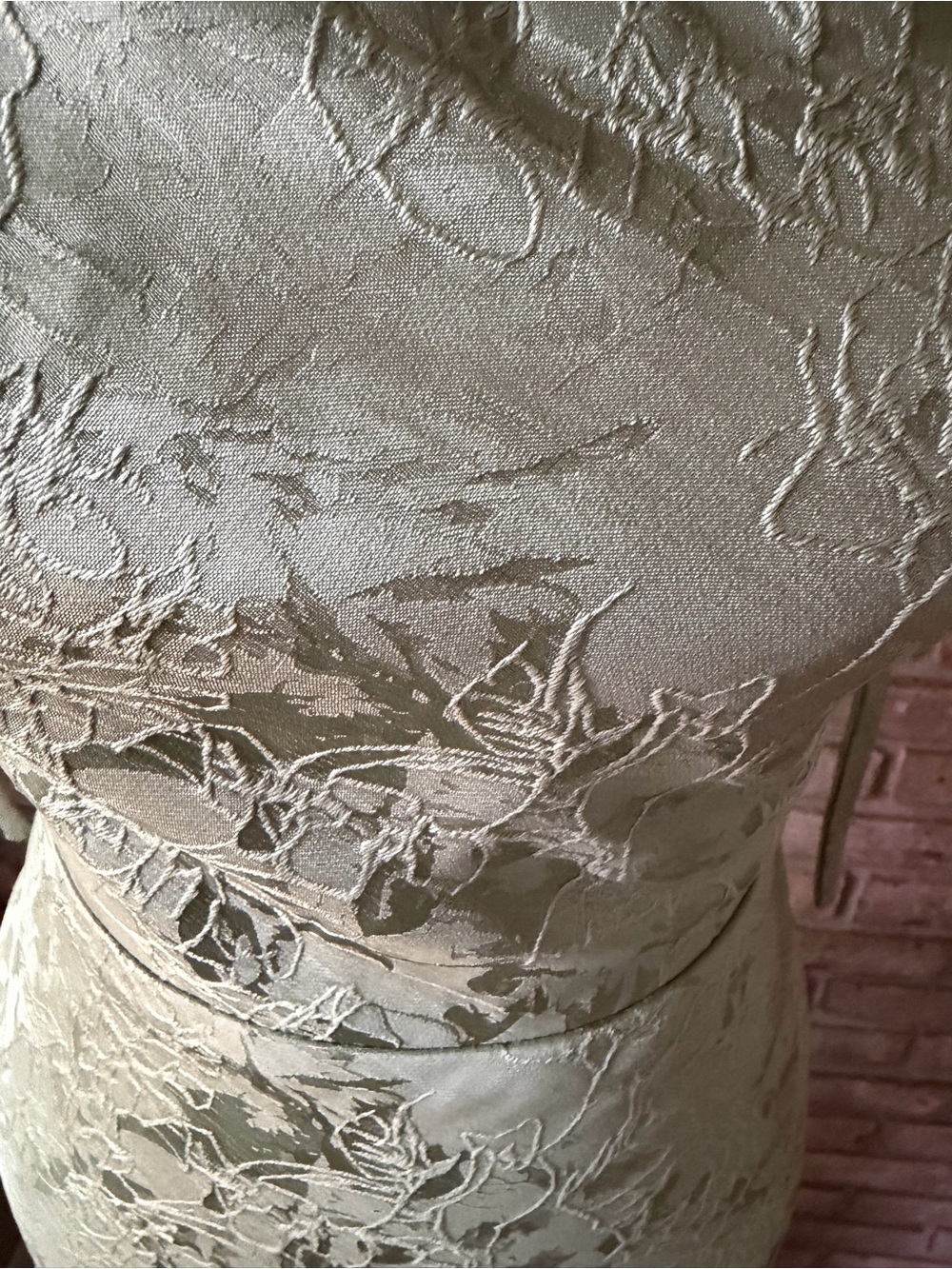 Elegant Sage Green Lace Evening Dress - Picture 10 of 13